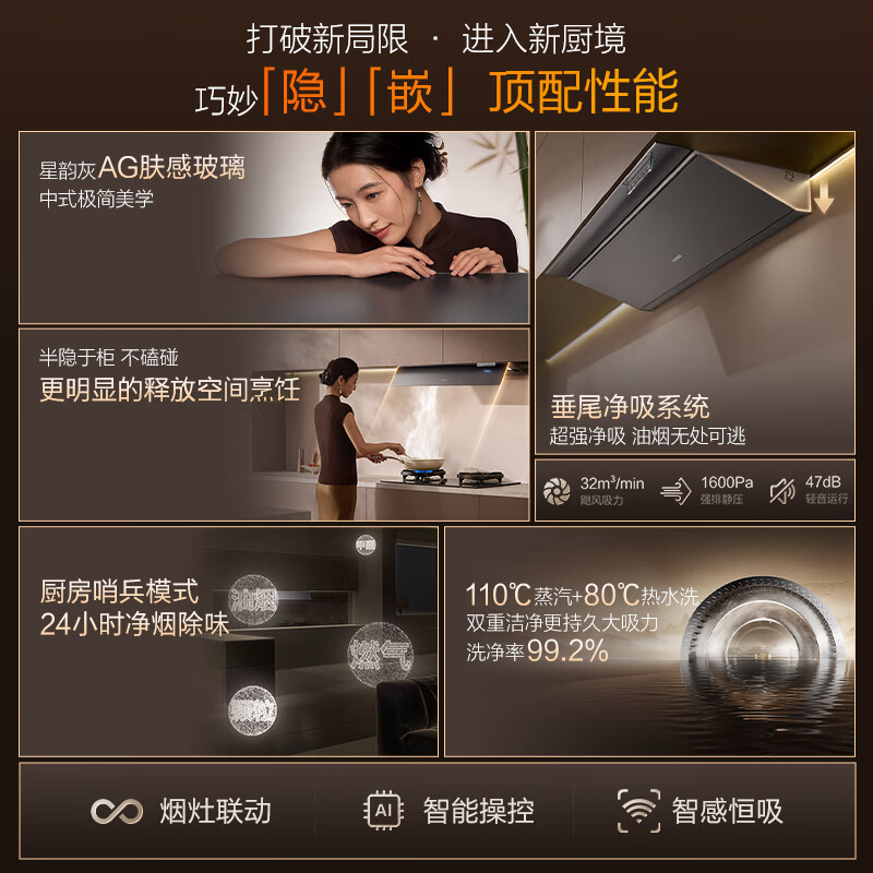 华帝Y9+318F+3050油烟机图片