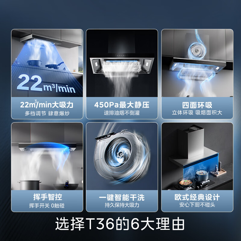 美的T36油烟机图片
