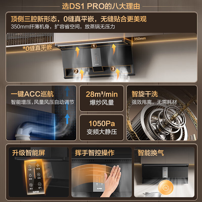 苏泊尔DS1pro+DF1max油烟机图片