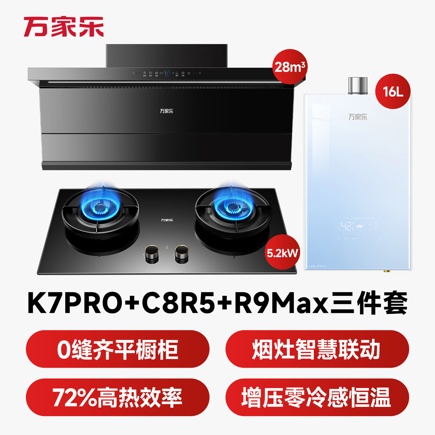 万家乐K7PRO+C8R5+R9Max油烟机图片