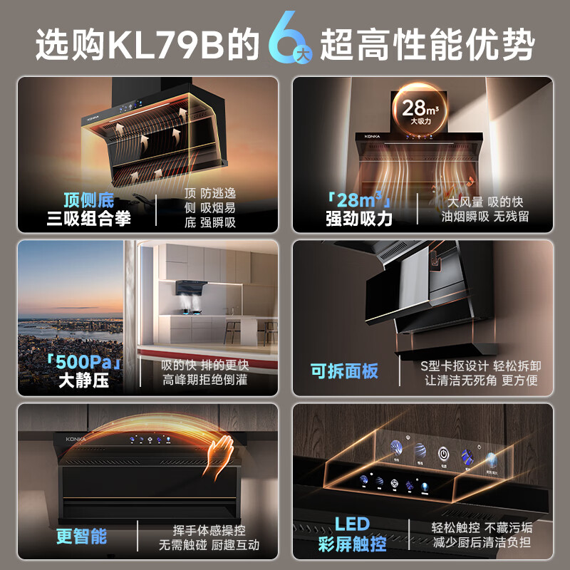 康佳CXW-288-KL79B油烟机图片