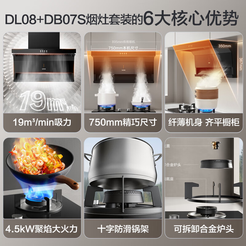 苏泊尔DL08+DB07S油烟机图片