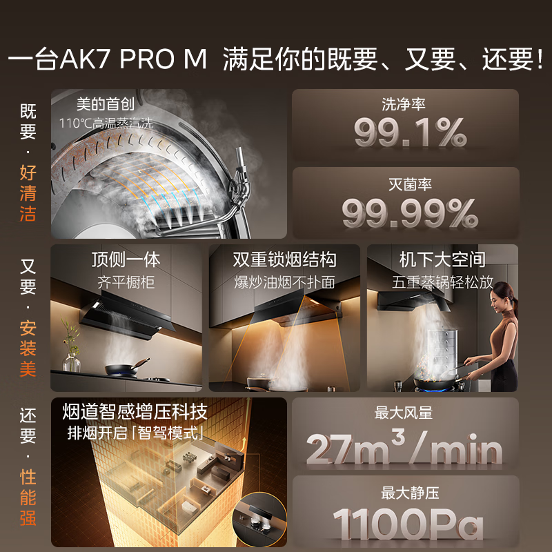 美的AK7 PRO M+QD529油烟机图片
