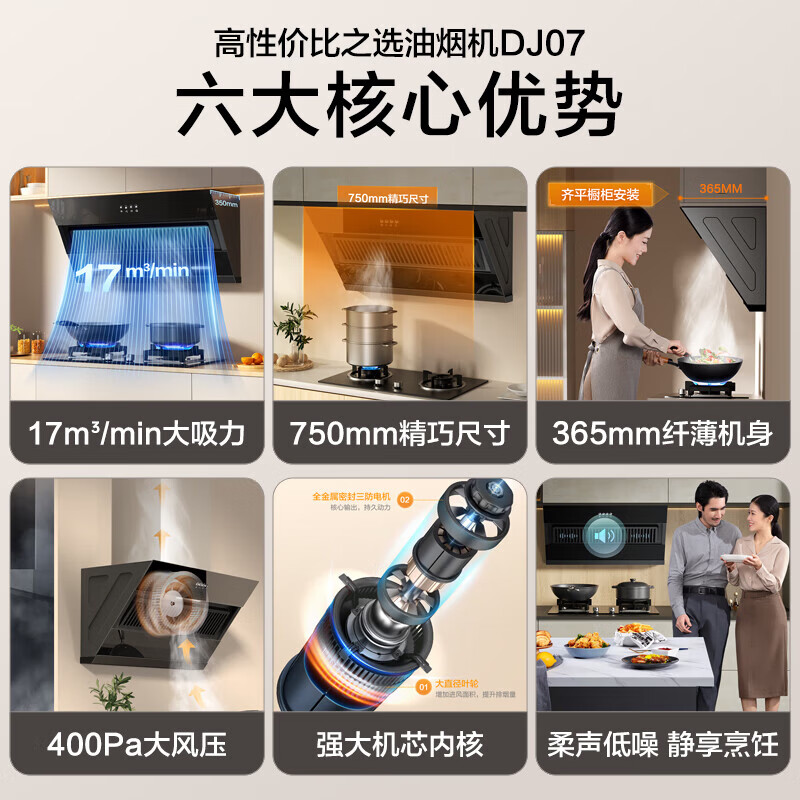 苏泊尔CXW-280-Y-DJ07油烟机图片