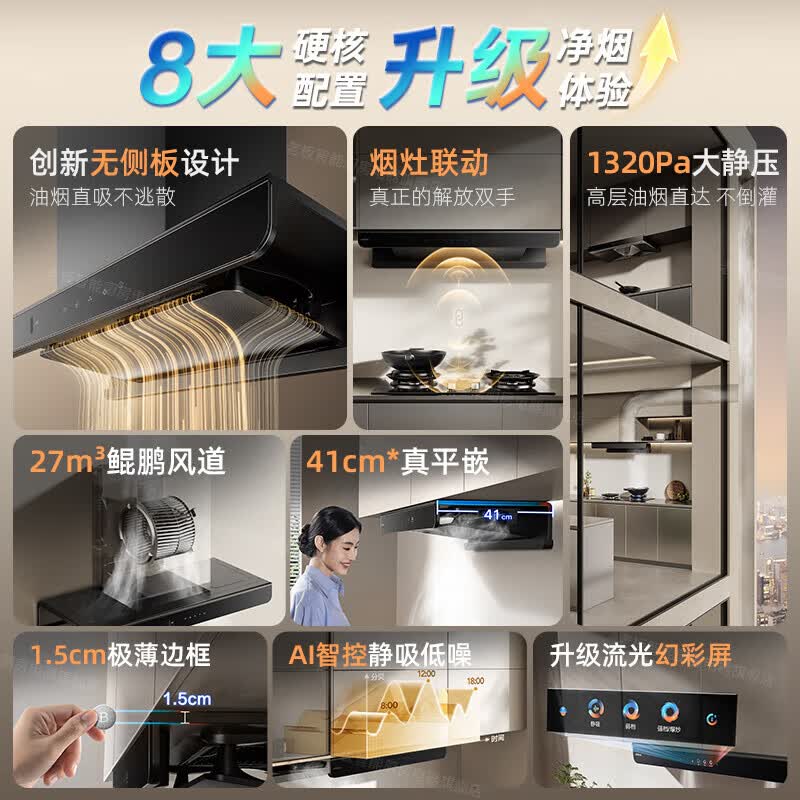 老板E2+D2油烟机图片