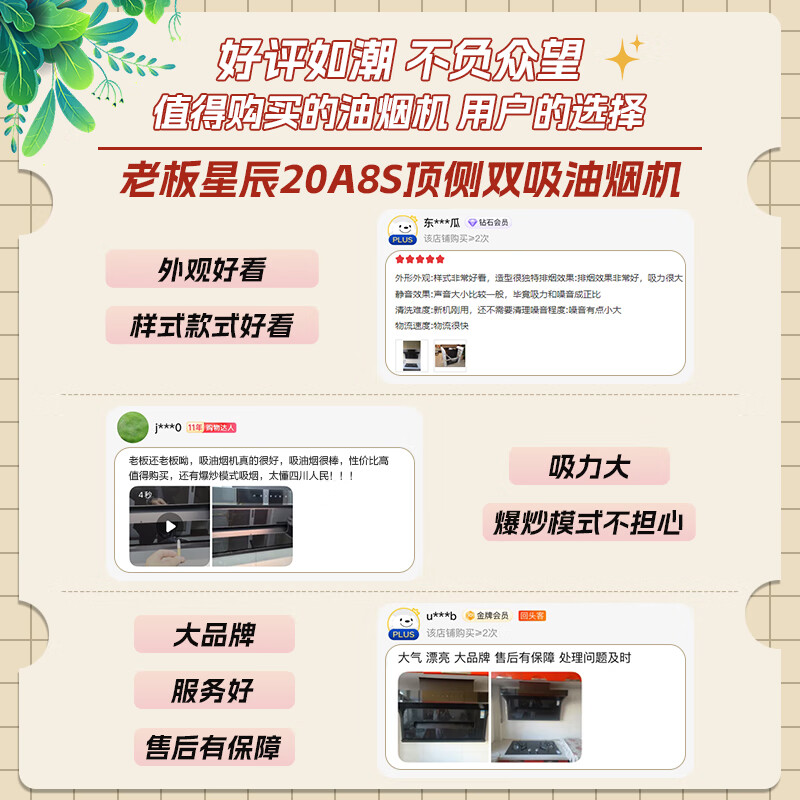 老板20A8S+20B0A油烟机图片