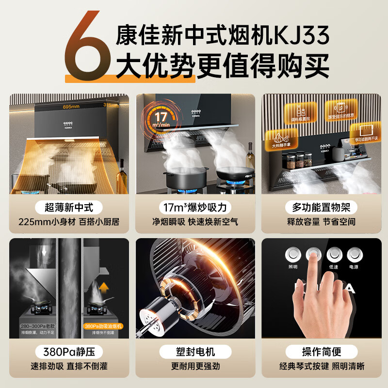 康佳CXW-218-KJ33油烟机图片