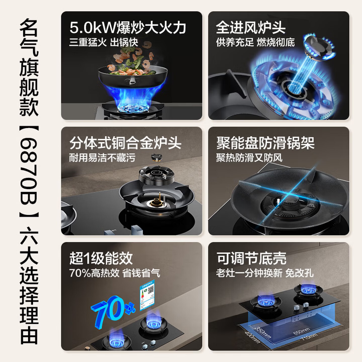 名气Q10+6870B油烟机图片