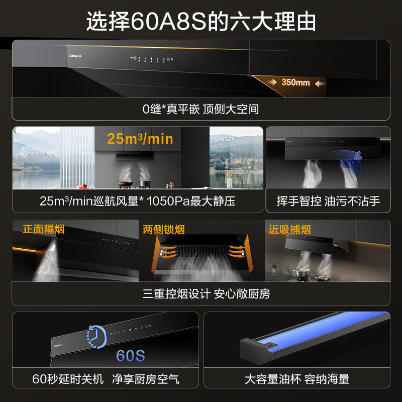 老板60A8S+20B0A油烟机图片