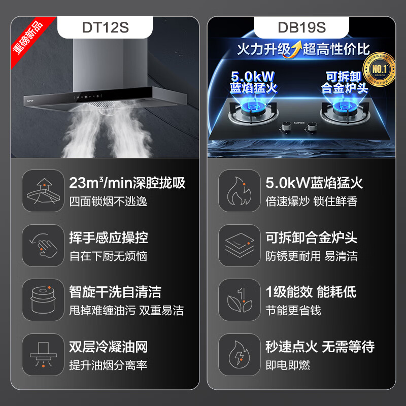 苏泊尔DT12S+DB19S油烟机图片