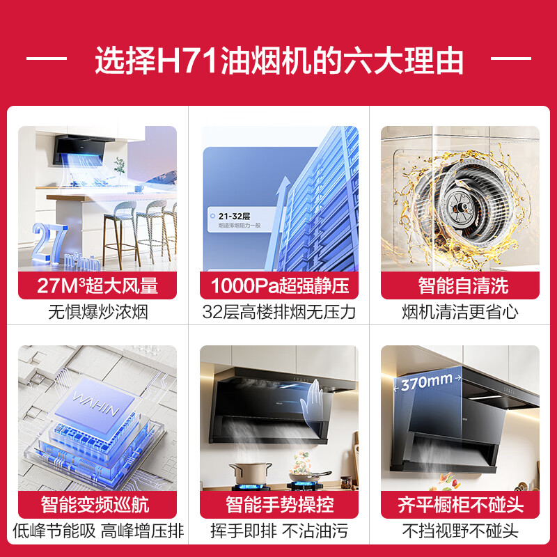 华凌H71油烟机图片