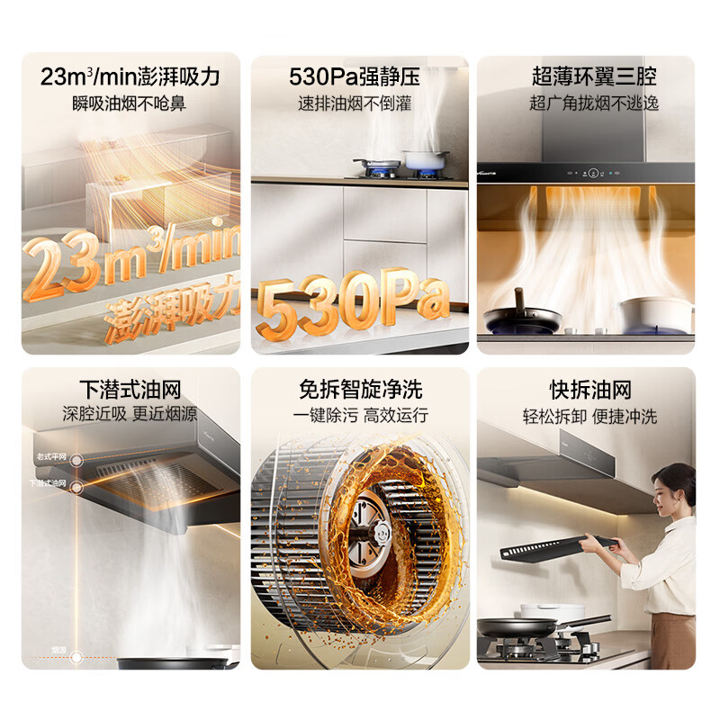 万和V7X+X1油烟机图片