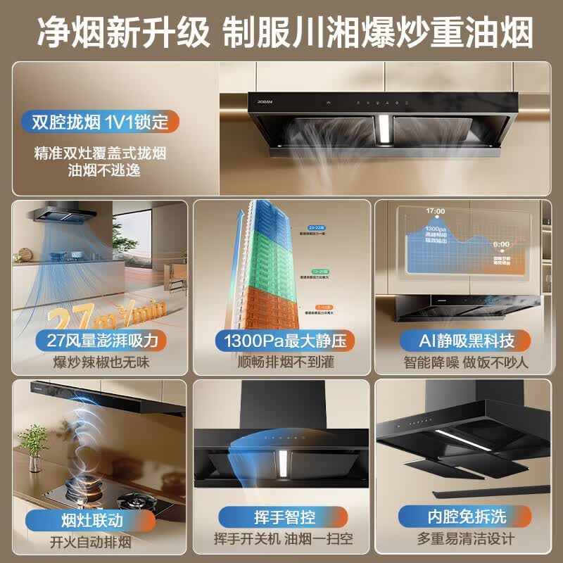 老板E1L+E2P油烟机图片