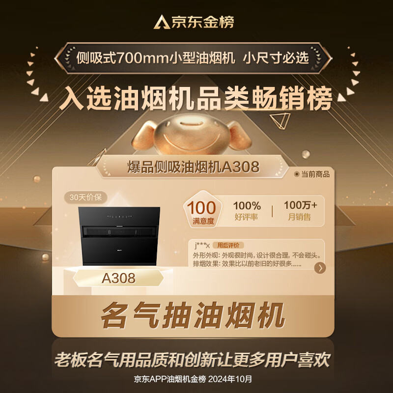 名气A308+6205B油烟机图片