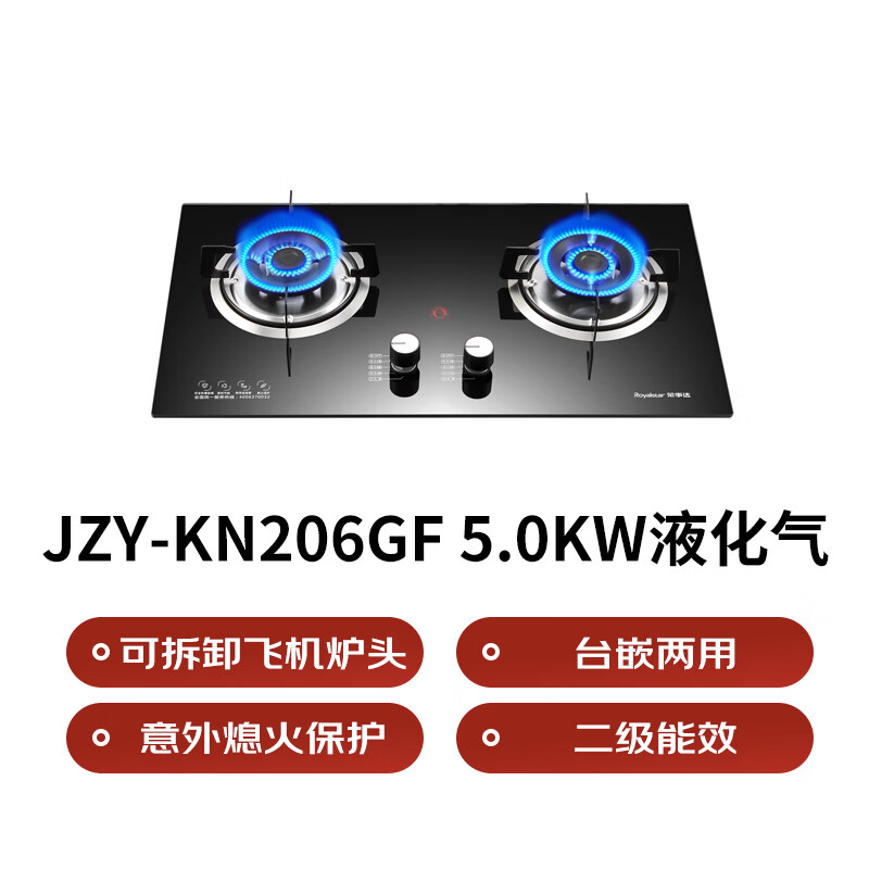 荣事达JZY-KN206GF液化气灶然气灶图片