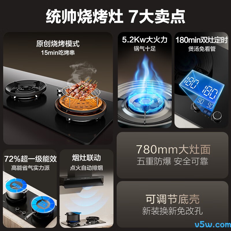 统帅V1D天然气灶然气灶图片