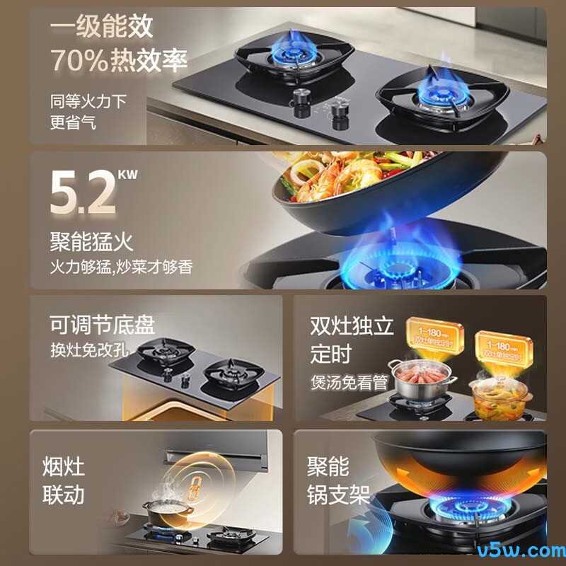 华帝i10122D天然气灶然气灶图片