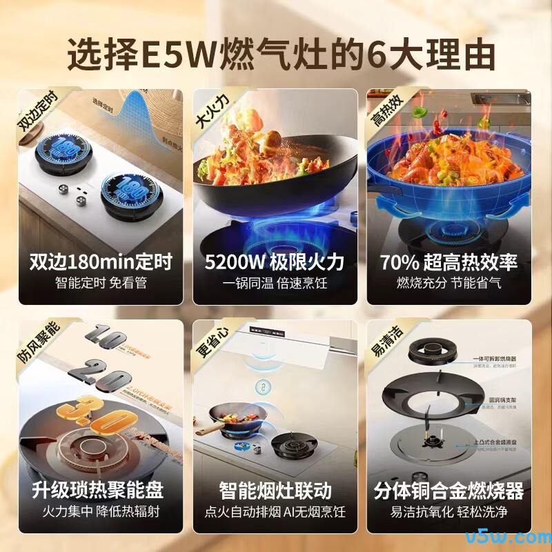 海信JZT-E5W天然气灶然气灶图片