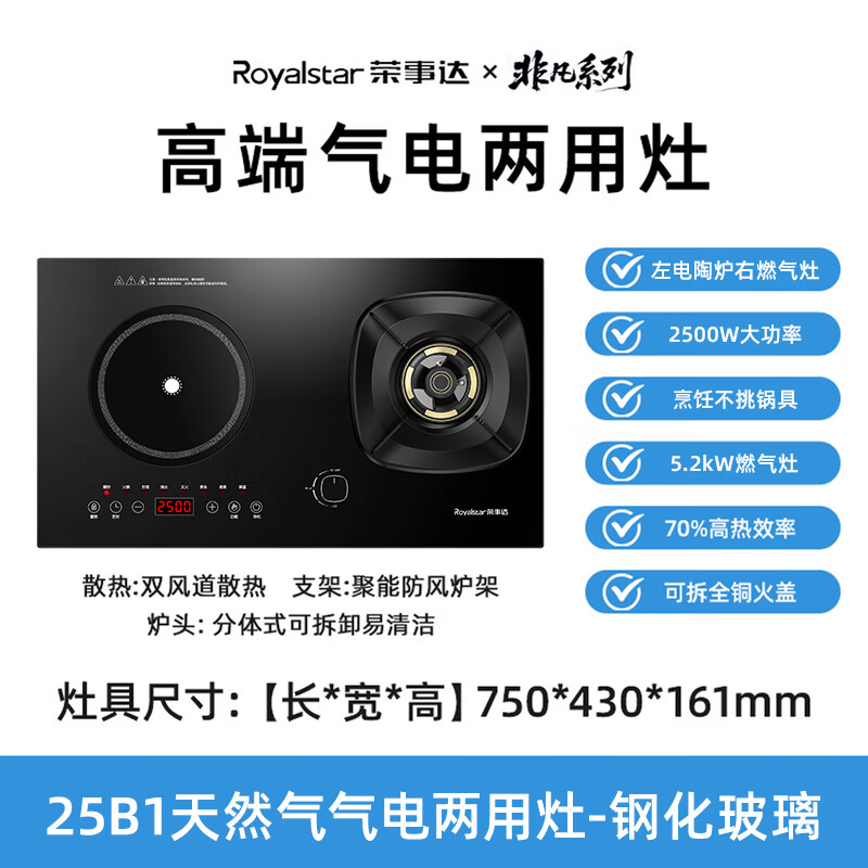 荣事达JZDT-25B1天然气灶然气灶图片