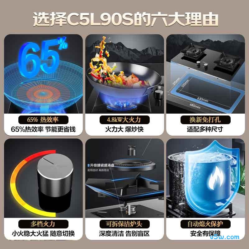 万和C5L90S液化气灶然气灶图片