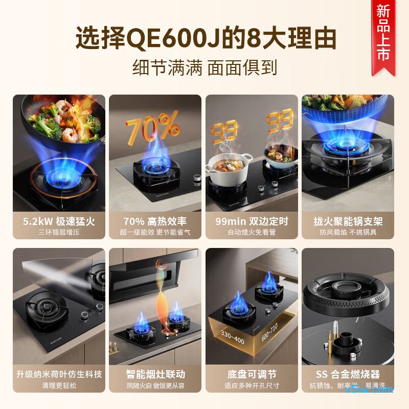 百得QE600J天然气灶然气灶图片