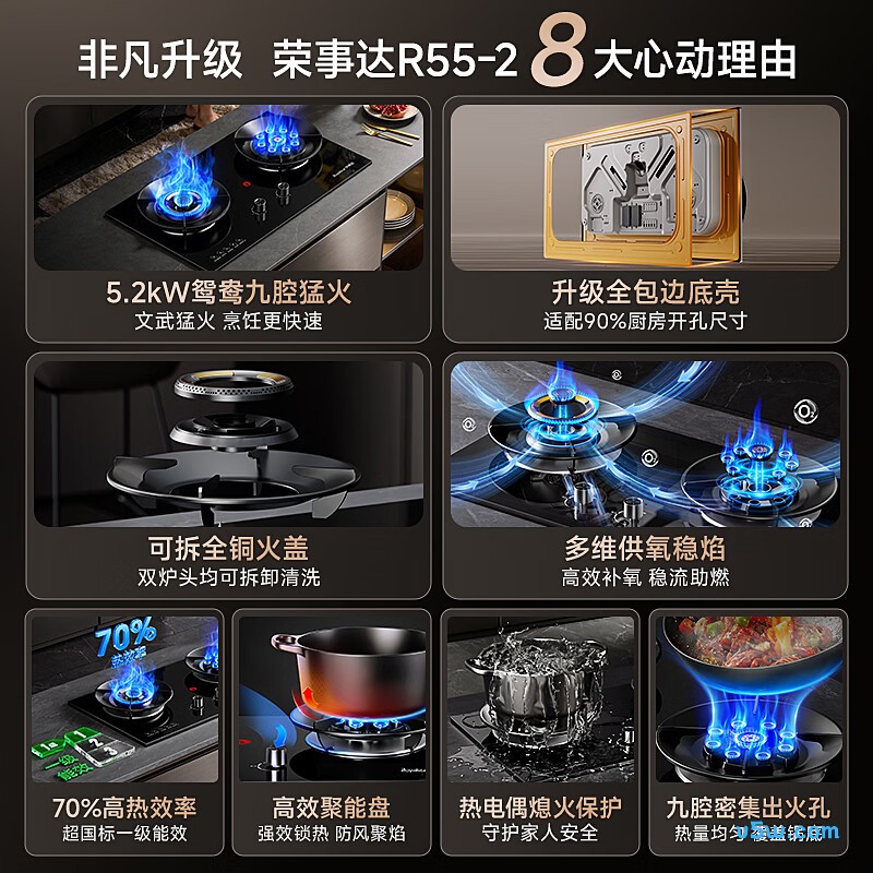 荣事达JZY-R55-2液化气灶然气灶图片