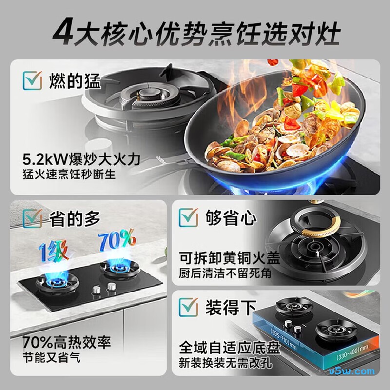 老板2B0A2天然气灶然气灶图片