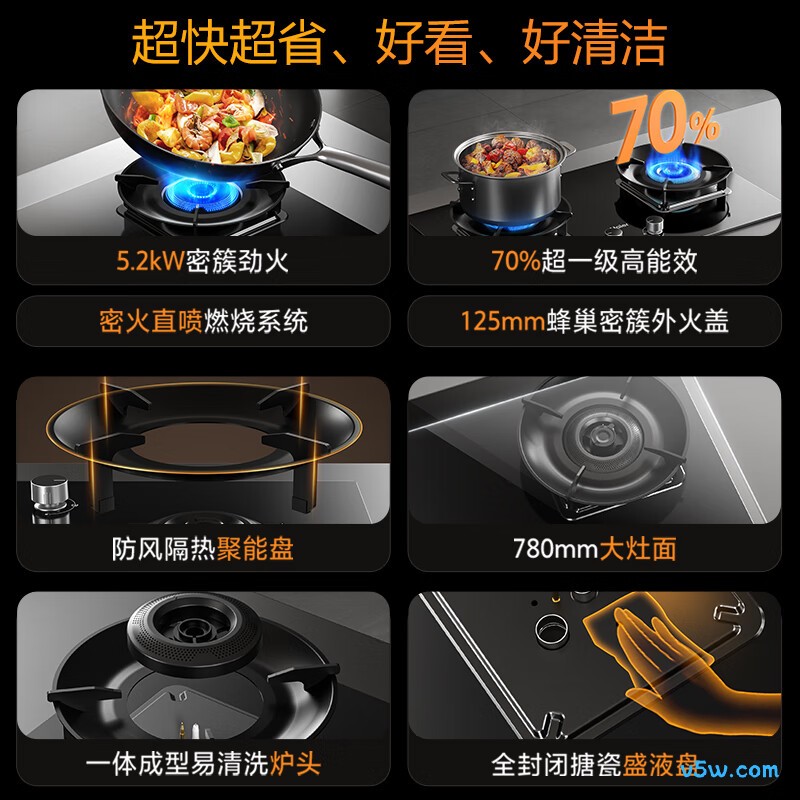 海尔H70A天然气灶然气灶图片