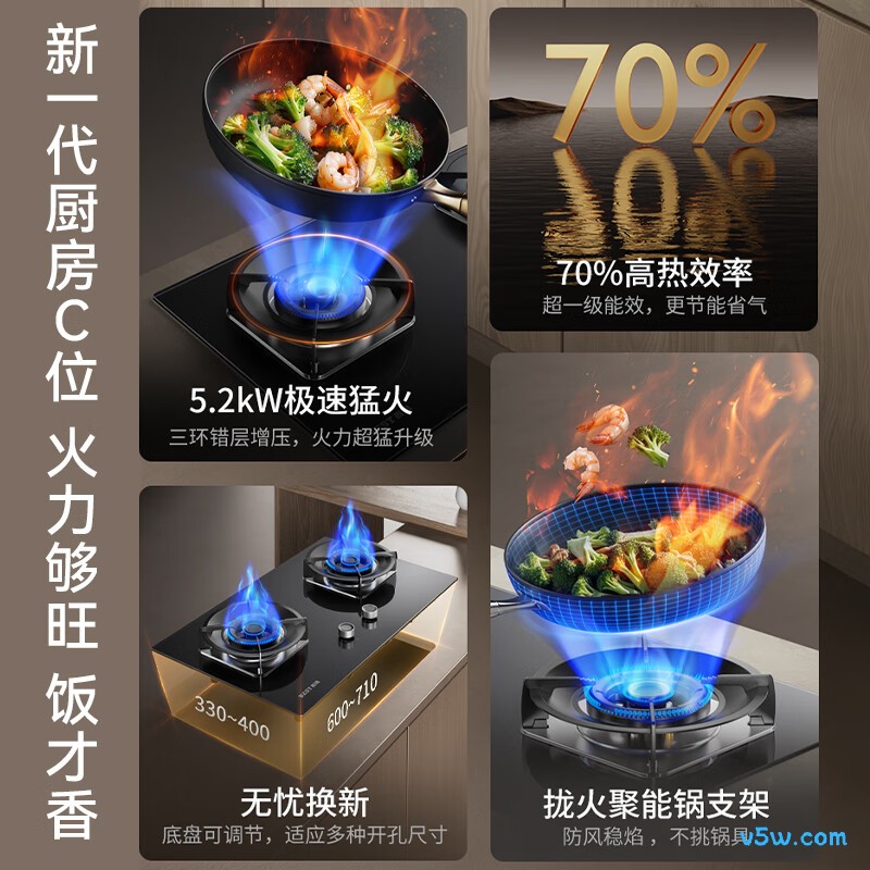 百得QE500J液化气灶然气灶图片