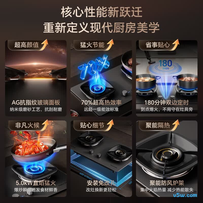 荣事达JZY-D612YS液化气灶然气灶图片