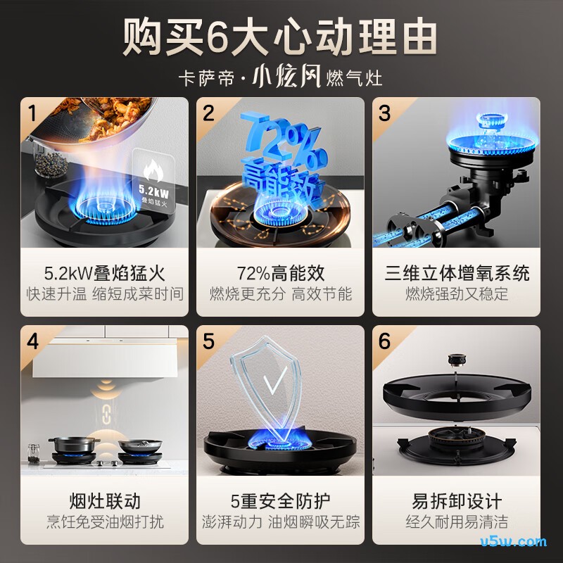 卡萨帝CDZ5U9天然气灶然气灶图片
