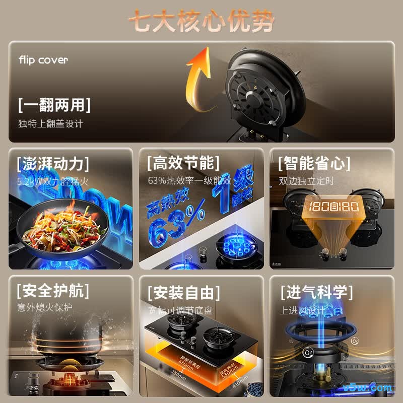 志高JZT-KN05DF天然气灶然气灶图片