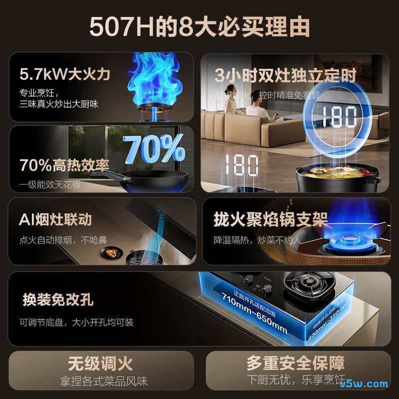 华帝i10507H天然气灶然气灶图片