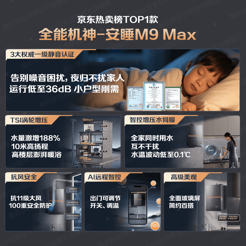 美的M9 Max燃气热水器图片