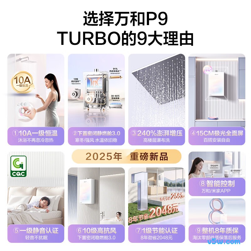 万和P9 Turbo燃气热水器图片