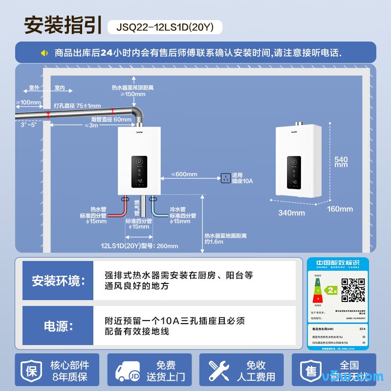 海尔S1D(20Y)燃气热水器图片