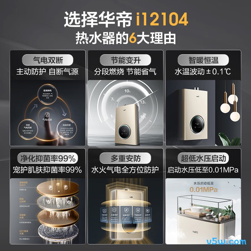 华帝101+71B+104燃气热水器图片