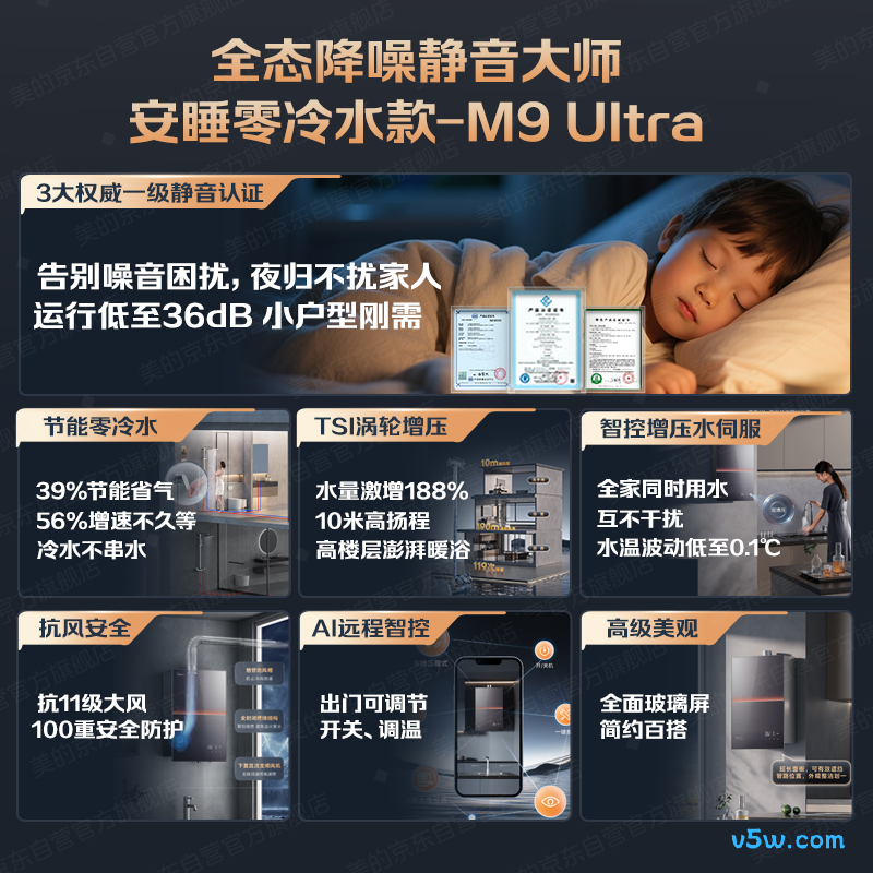 美的M9 Ultra燃气热水器图片