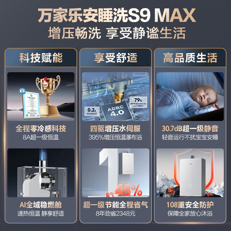 万家乐S9MAX燃气热水器图片