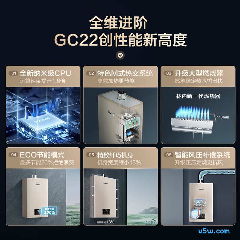 林内13GC22燃气热水器图片