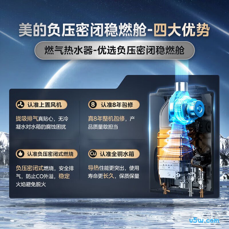 美的JSLQ27-16LN1燃气热水器图片