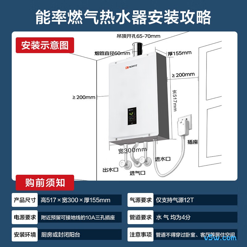 能率10A3FEX燃气热水器图片
